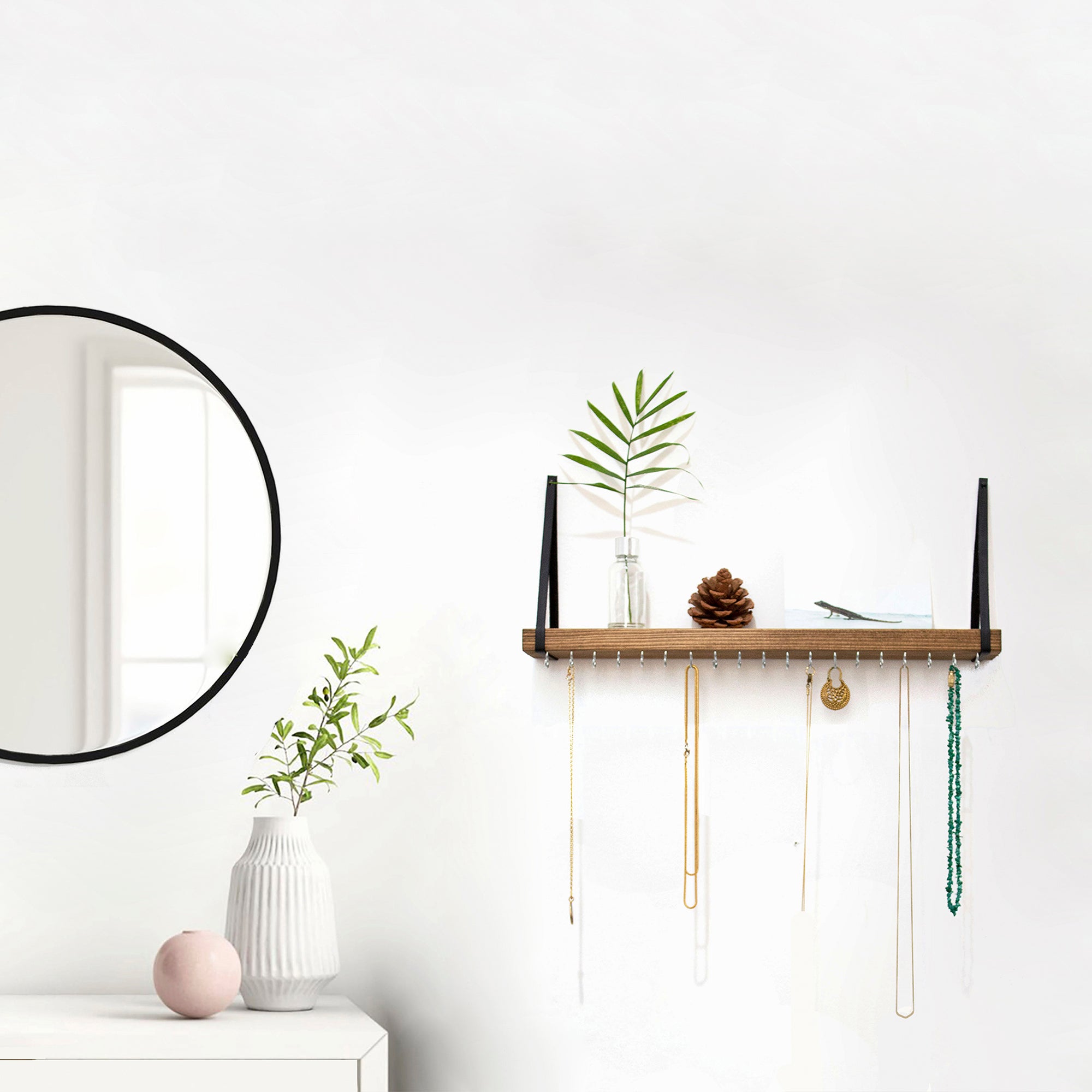 Jewelry Organizer White Straps