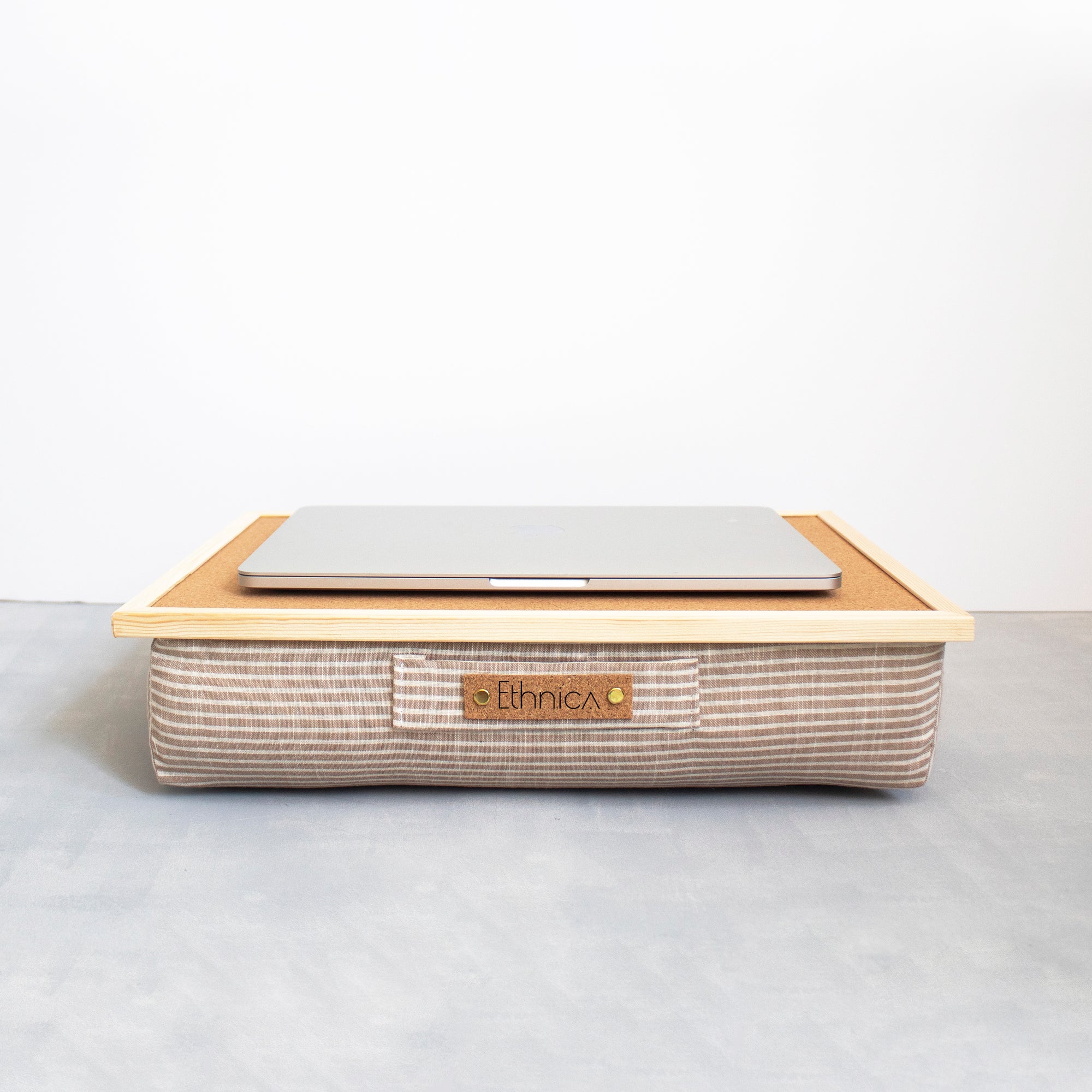 Linen Strips Laptop tray