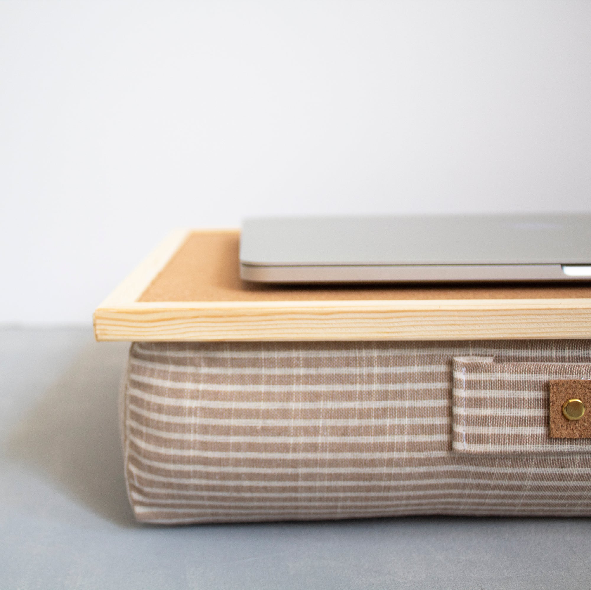 Linen Strips Laptop tray