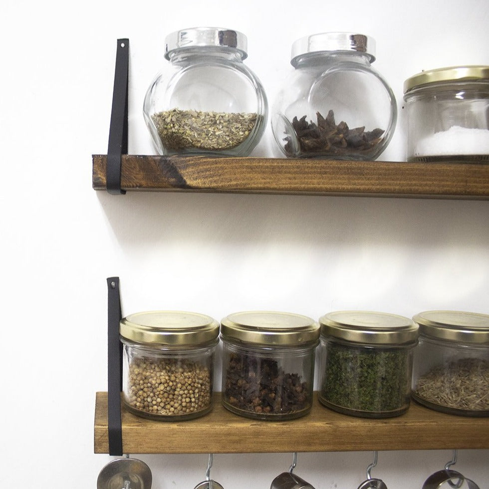 Spice Rack Shelves Black EthnicaDesigns - Main Image